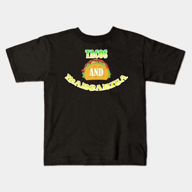 TACOS AND MARGARITA Kids T-Shirt by kokika